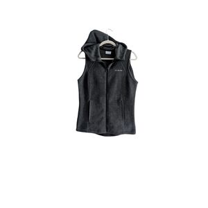 Columbia Women's Gray Hooded Fleece Vest | Size M